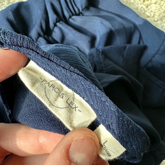 Parc & Lex navy blue frilly short adorable cute summer spring romper one… - Picture 4 of 4